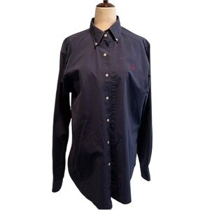 Ralph Lauren Classic Fit Navy Long Sleeve Polo